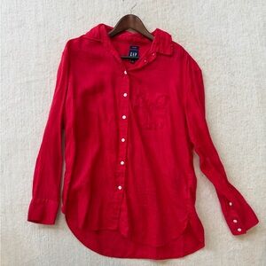 GAP Red Linen Shirt